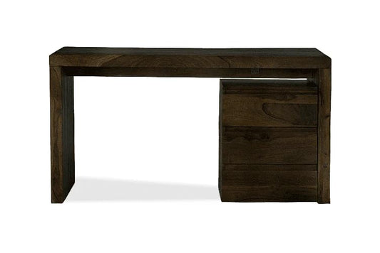 Space Galaxy Furniture Solid Sheesham Big Size Study Table Office Table Computer Table With 3 Drawers Side Table Walnut Finish