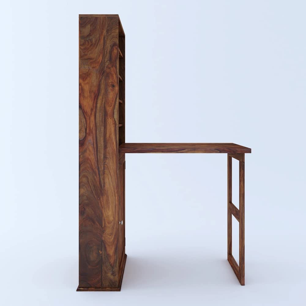 Space Galaxy Furniture Solid Sheesham Wallmount  Study Table Office Table Laptop Table  Natural Finish