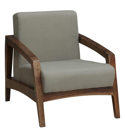 Space Galaxy Furniture Solid Sheesham One Seater Sofa Provincial Teak Finish