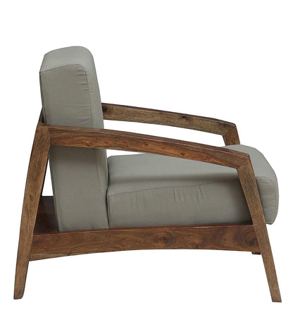 Space Galaxy Furniture Solid Sheesham One Seater Sofa Provincial Teak Finish