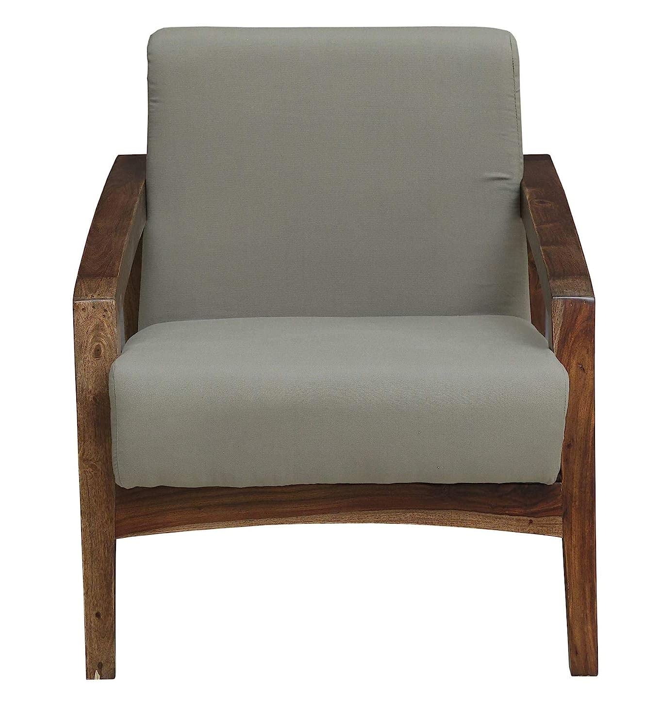 Space Galaxy Furniture Solid Sheesham One Seater Sofa Provincial Teak Finish
