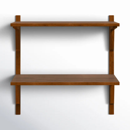Space Galaxy Furniture Solid Sheesham  Wall Shelf 2 Open Shelf Natural Finish