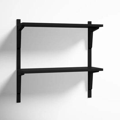 Space Galaxy Furniture Solid Sheesham  Wall Shelf 2 Open Shelf Walnut Finish