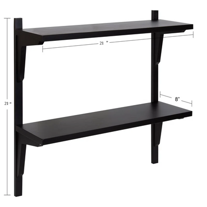 Space Galaxy Furniture Solid Sheesham  Wall Shelf 2 Open Shelf Natural Finish