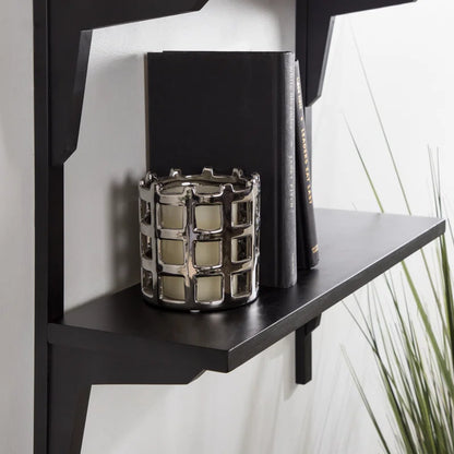 Space Galaxy Furniture Solid Sheesham  Wall Shelf 2 Open Shelf Walnut Finish