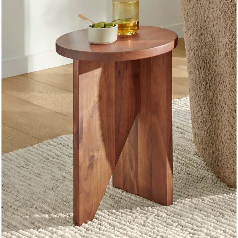 Space Galaxy Furniture Solid acacia wood End Table Natural Finish