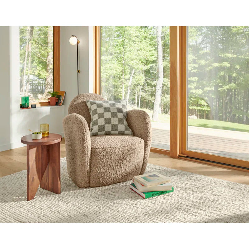 Space Galaxy Furniture Solid acacia wood End Table Natural Finish