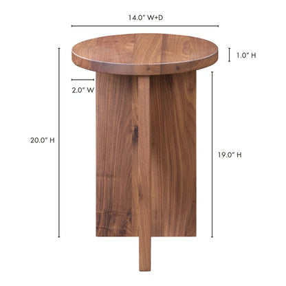 Space Galaxy Furniture Solid acacia wood End Table Natural Finish