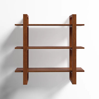 Space Galaxy Furniture Solid Sheesham  Wall Shelf 2 Open Shelf Natural Finish