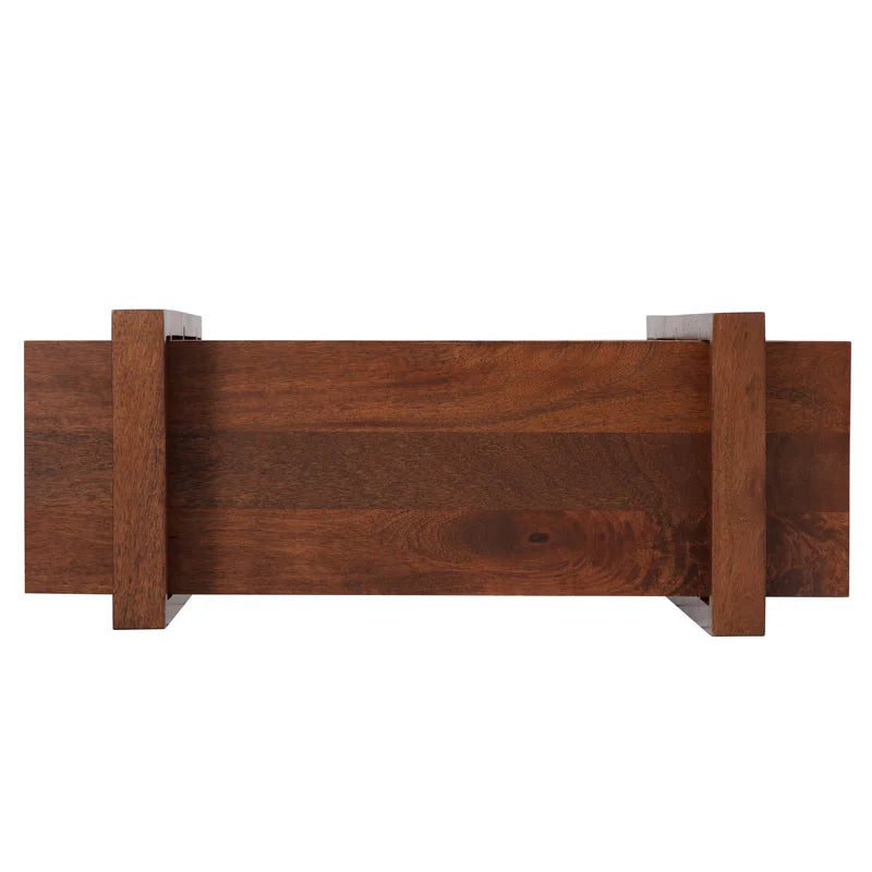 Space Galaxy Furniture Solid Sheesham  Wall Shelf 2 Open Shelf Natural Finish